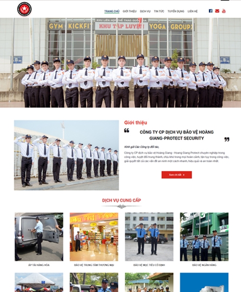 Thiết kế Website Bảo Vệ Hoàng Giang