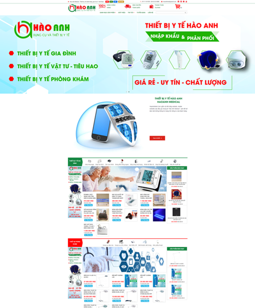 Thiết kế website thiết bị y tế Hào Anh