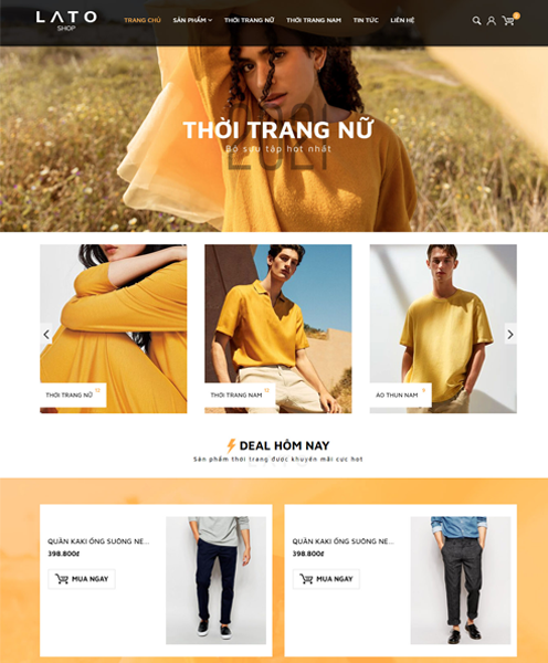 Website Thời Trang Lato 